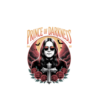 Prince of Darkness model alb pe tricou