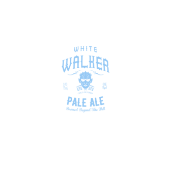 White Walker Pale Ale model negru pe tricou