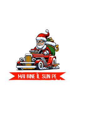 Să-l lăsăm pe Moș Nicolae, mai bine îl sun pe bunicul! model negru pe tricou