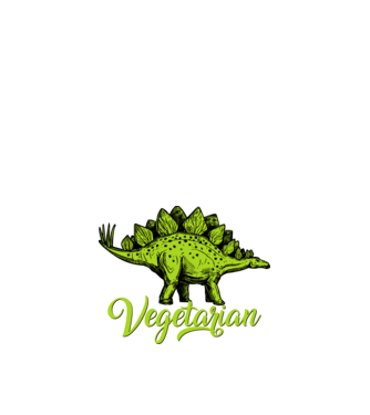 Vegetarian model alb pe tricou