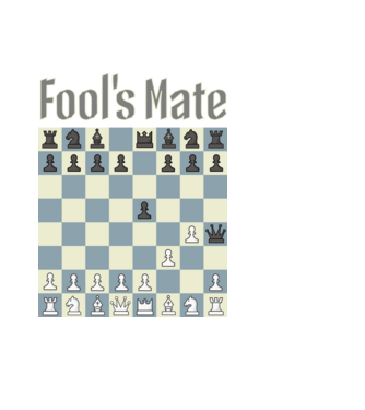 fool's mate model negru pe tricou
