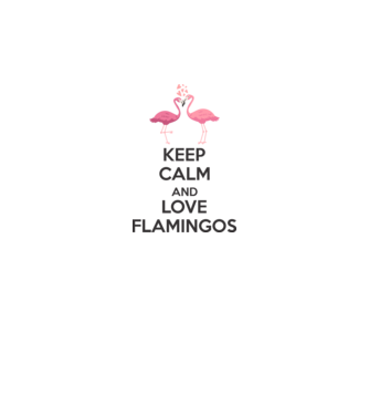 KEEP CALM and love flamingos dark model alb pe tricou