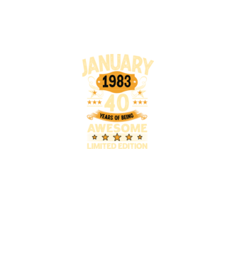 January 1983 40 years of being limited edition model negru pe tricou