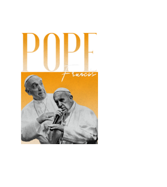 Pope Frances 90s poster model negru pe tricou