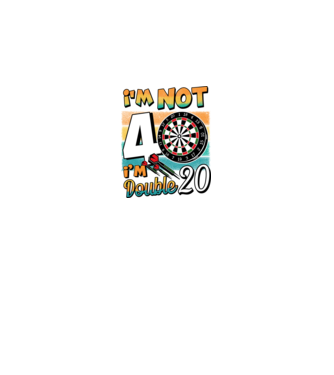 Darts Birthday 40 years old model negru pe tricou