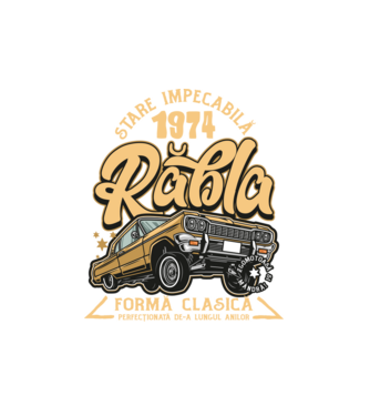 Rablă 1975 model alb pe tricou