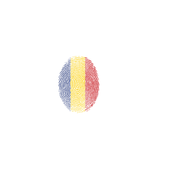 România fingerprint model negru pe tricou
