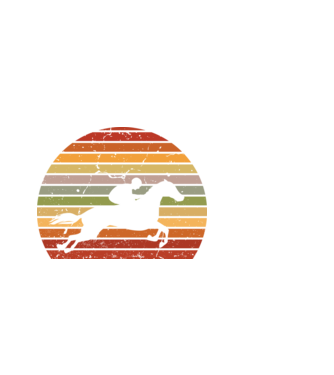 horse race model negru pe tricou