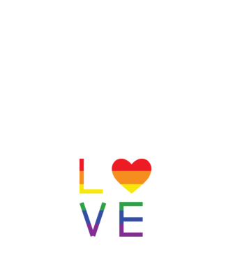 love lgbtq model negru pe tricou
