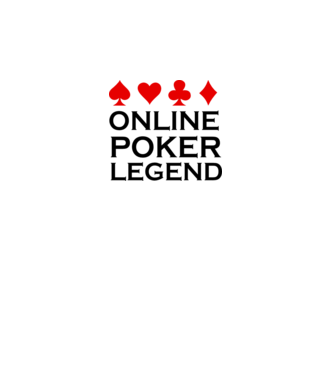 Online Poker Legend model alb pe tricou