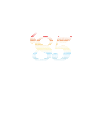 Retro Birthday 1985 model negru pe tricou