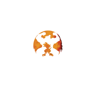 goku sunset model negru pe tricou