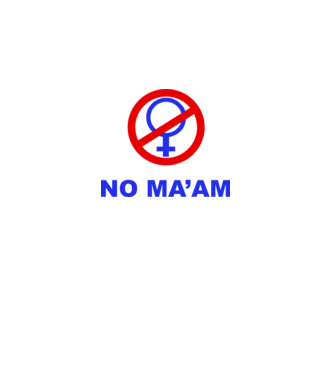 No maam eleje model alb pe tricou