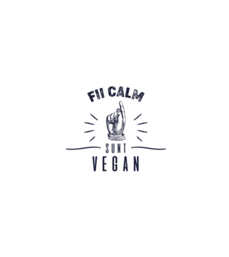 fii calm, sunt VEGAN model alb pe tricou