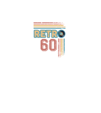 Retro 60 Birthday model alb pe tricou