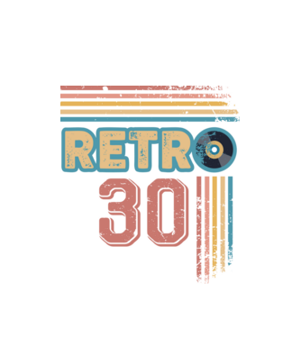 Retro 30 Birthday model alb pe tricou