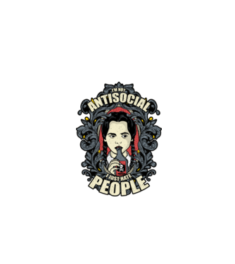 WEDNESDAY - Just hate people model negru pe tricou