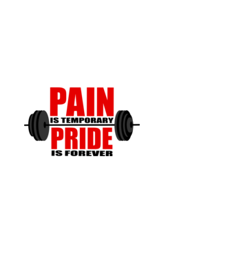 Pain is temporary model alb pe tricou