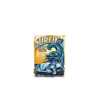 Surfer Camp model negru pe tricou