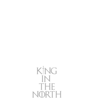 King in the North model negru pe tricou