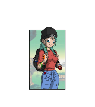 dragon ball bulma model alb pe tricou