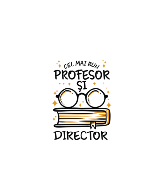 Cel mai profesor director model alb pe tricou