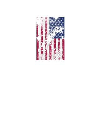 ripped flag U.S. model alb pe tricou