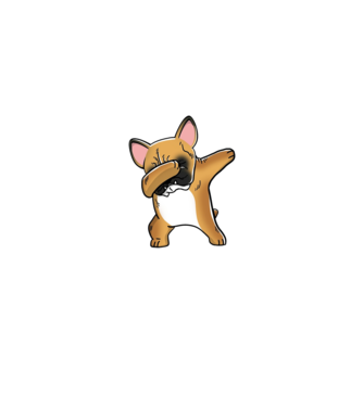 Buldog francez DAB model negru pe tricou