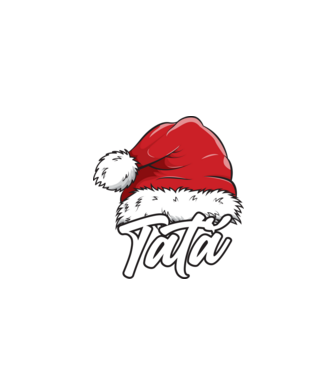 tată Santa Hat model negru pe tricou