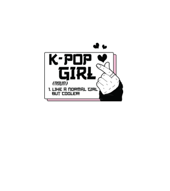 K-POP FANGIRL model alb pe tricou