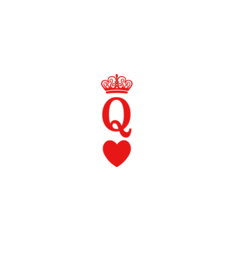Queen model alb pe tricou