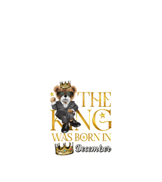The king was born int DECEMBER model negru pe tricou