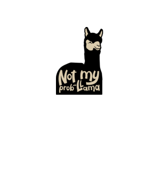 Not my problama model alb pe tricou