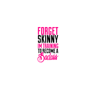 Forget Skinny model alb pe tricou