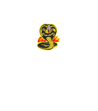 cobra kai logo model negru pe tricou