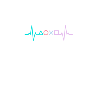 Playstation Symbols EKG model turcoaz pe tricou