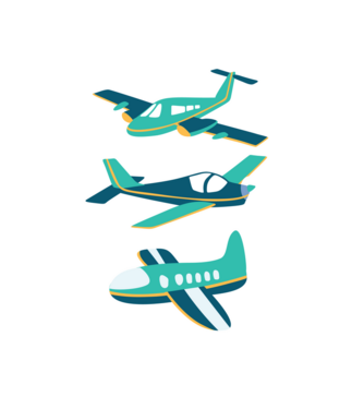 Avioane model alb pe tricou