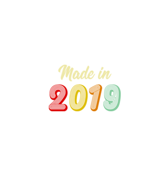 made in 2019 retro model negru pe tricou