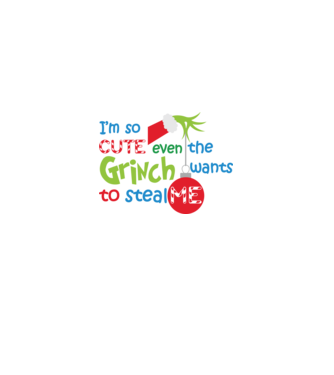 So cute Grinch model alb pe tricou