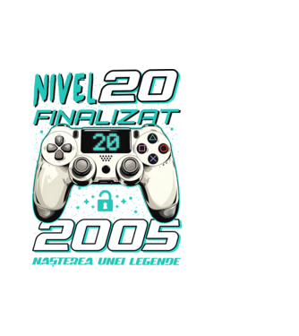 Nivel finalizat 20 2005 model alb pe tricou