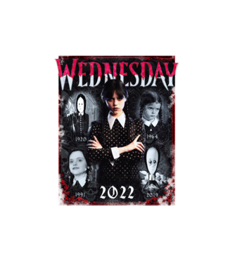 WEDNESDAY multi all time model alb pe tricou