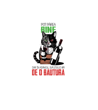 sunt bun pentru o băutură Alb model alb pe tricou