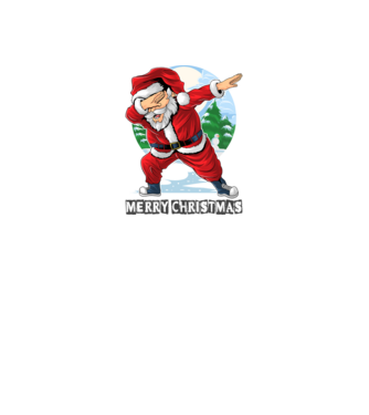 Santa merry christmas model alb pe tricou