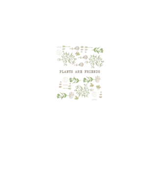 Plants are friends model alb pe tricou
