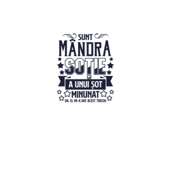 Sunt mândra soție a unui soț minunat - da, el mi-a dat acest tricou model alb/roșu pe tricou