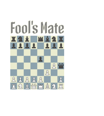 fool's mate model negru pe tricou