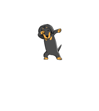 Teckel DAB model gri pe tricou