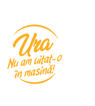 Ura! Nu l-am uitat în mașină! / Ura! Nu am uitat-o în mașină! model negru pe tricou
