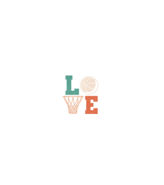 LOVE basketball model negru pe tricou