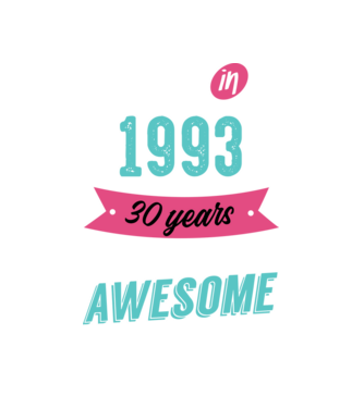 MADE IN 1993 model alb pe tricou